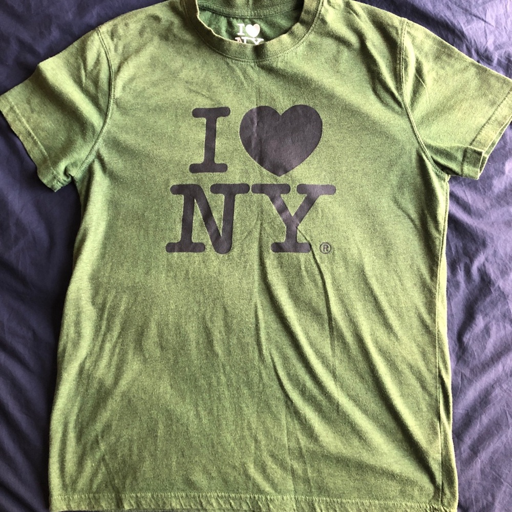 I Love NY Small Green T-Shirt
